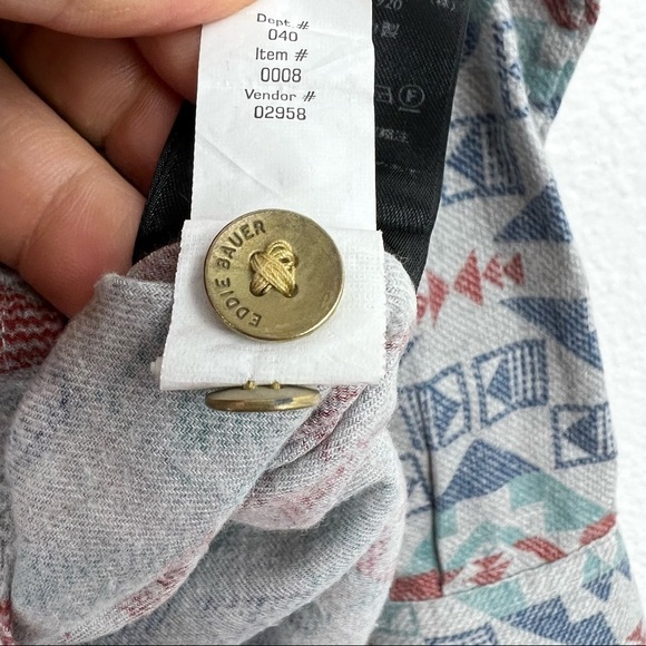 EDDIE BAUER x ILARIA URBINATI Northwest Boyfriend Flannel Shirt, Sz Medium NWOT - Picture 10 of 11